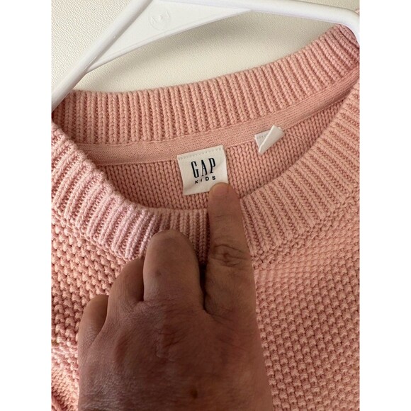 Gap Kids Girls Rose cable knit sweater Dress long sleeve casual Size M Pullover - Picture 6 of 9
